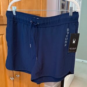 Spyder Dark Navy Blue Swim Shorts with Drawstring